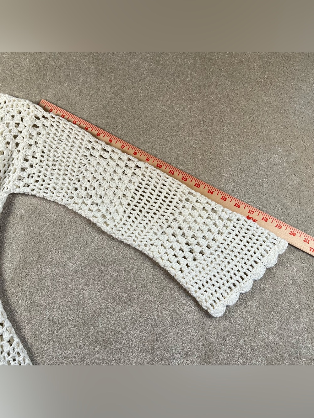 Show Me Your MUMU Cover Up Sweater Paula Pullover White Crochet Beach Vacation L - Picture 11 of 11